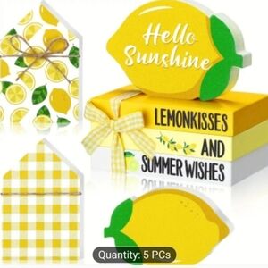 Lemon-Themed Tier Tray Decor